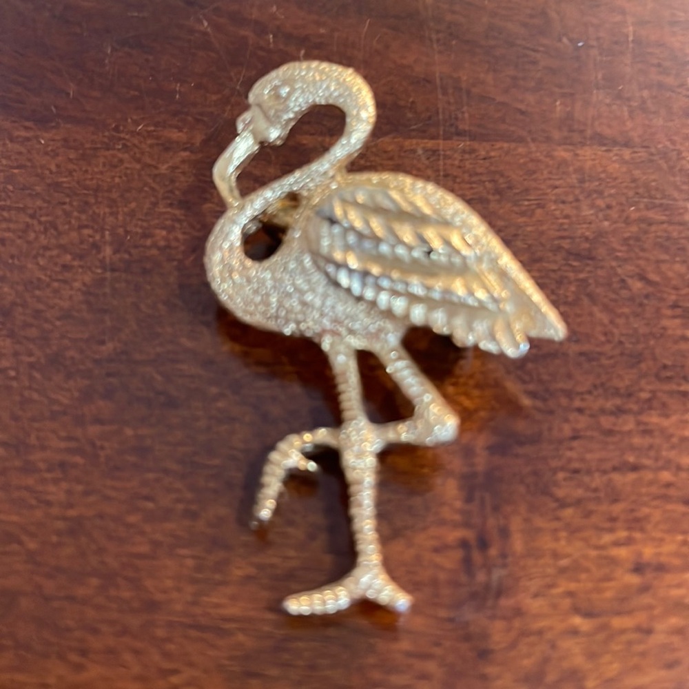 Vintage flamingo brooch